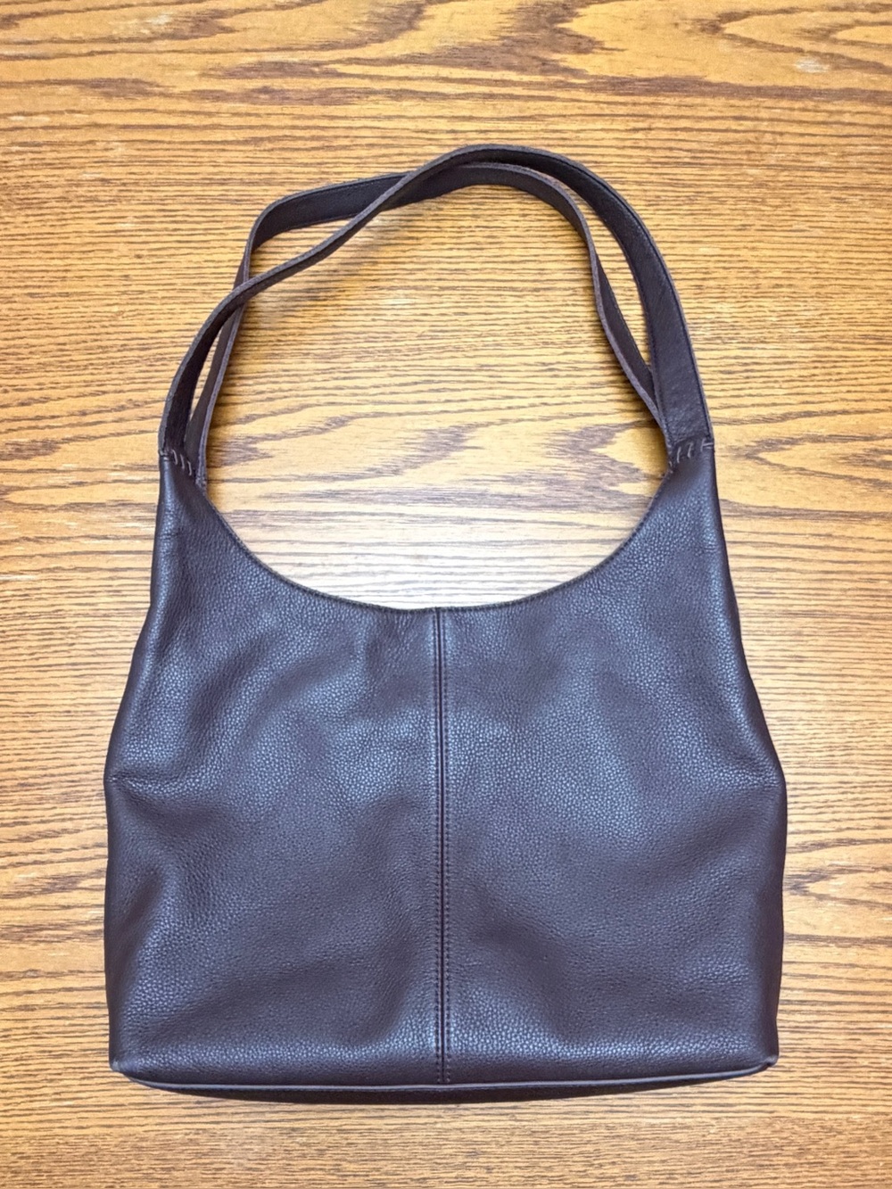 The Sak Pebbled Leather Shoulder Bag in Dark Brown mahogany - Huntley Hobo